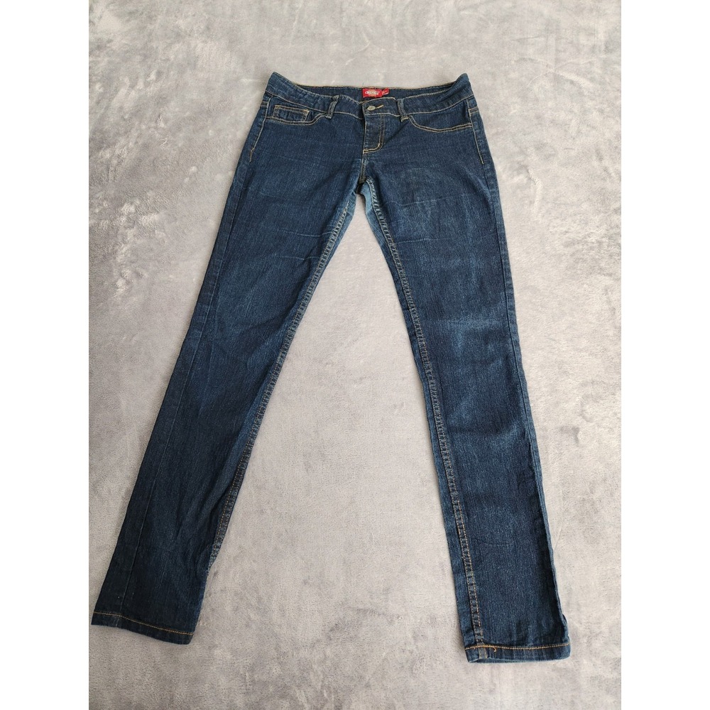 Dickies Low Rise Jean 9 32x31 Straight Dark Wash Pants Jeans Womens Y2k Juniors